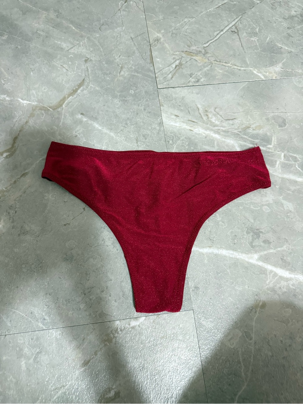 Victoria's Secret Shimmery Wine-RedPanty